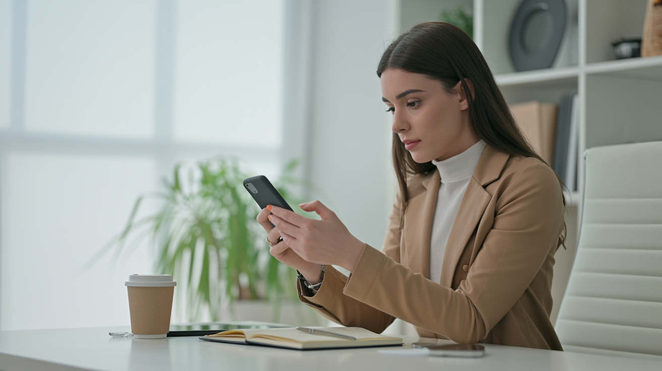 Professionista che analizza la crescita del profilo Instagram su smartphone, strategia social media 2025