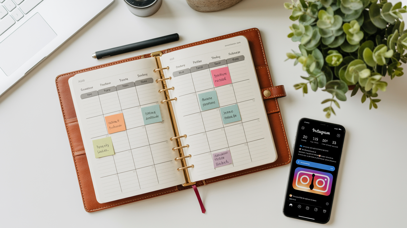 Calendario editoriale per pianificare la pubblicazione su Instagram con regolarità e strategia